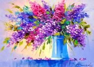 Puzzle Bouquet of Lilacs in a Vase