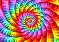 Puzzle Spirala curcubeu psihedelic