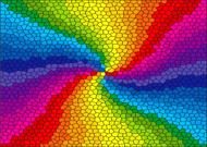 Puzzle Buntglas-Regenbogen-Explosion