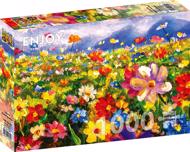 Puzzle Colorful Flower Meadow image 2