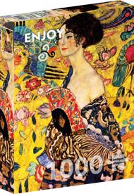 Puzzle Gustav Klimt: Dame med en fan image 2