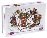 Puzzle Elefante de madeira colorida image 3