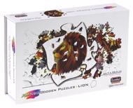 Puzzle Houten gekleurde leeuw image 3