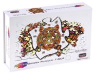 Puzzle Wooden colored Tiger image 3