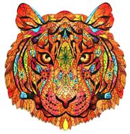 Puzzle Dřevěný barevný tygr