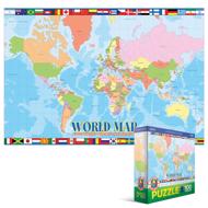 Puzzle Wereldkaart 100 XXL