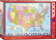 Puzzle Kort over USA