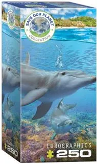 Puzzle Salvați planeta - Delfinii 250
