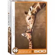 Puzzle Poljub matere žirafe 500 XXL