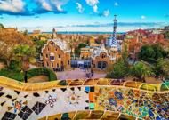 Puzzle Kilátás a Güell parkból, Barcelona, ​​​​Spanyolország