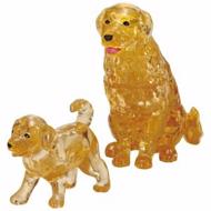 Puzzle Златен ретривър и кученце