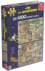 Puzzle 2x1000 Пазлы Яна Ван Хаастерена: Сафари и шторм