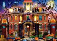 Puzzle Noč čarovnic - Hiša strašev na hribu
