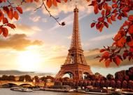 Puzzle Efterår ved Eiffeltårnet 1000