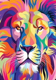 Puzzle Leão colorido
