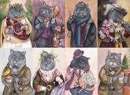 Puzzle Collage de gatos adornados