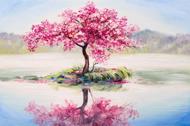 Puzzle Vaaleanpunainen kirsikankukka