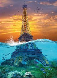 Puzzle Turnul Eiffel suprarealist 1000
