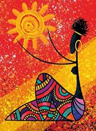 Puzzle Solen och den afrikanska kvinnan