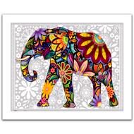 Puzzle Plastic Puzzel -De enthousiaste olifant