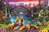 Puzzle tigres en el paraiso