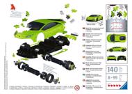 Puzzle Lamborghini Huracan Evo Verde 3D image 2