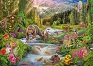 Puzzle Steve Sundram: Divoké medvede