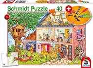 Puzzle The hardworking craftsmen 40 dielikov + detské náradie