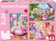 Puzzle 3x24 Rozprávkové princezné