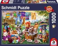 Puzzle Crazy pet garden 1000 image 2