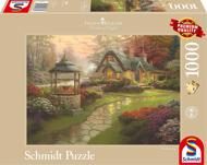 Puzzle Thomas Kinkade: Hus med brønd image 3