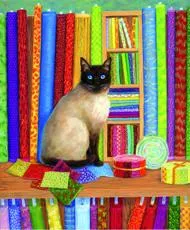 Puzzle Эллиотт - Кошка из магазина лоскутных одеял