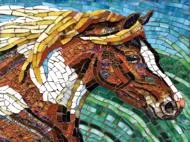 Puzzle Fisher - Gebrandschilderd glas paard