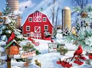 Puzzle Lori Schory - Zasněžený den na farmě