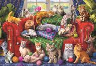 Puzzle Katzen auf dem Sofa 1500