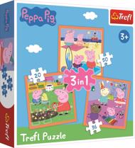 Puzzle 3v1 Prasiatko Peppa: Úžasné nápady