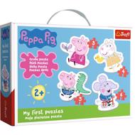 Puzzle 4i1 babypuslespil Pattegris Peppa