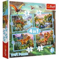 Puzzle 4v1 Egyedi dinoszauruszok