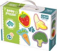 Puzzle 4x2 babypuslespil Ovocie a zelenina