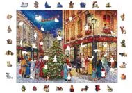 Puzzle Božićna ulica drvena