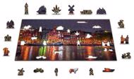 Puzzle Amsterdam by Night - wooden