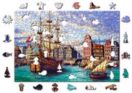 Puzzle Viejos barcos en el puerto