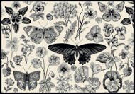 Puzzle borboletas e flores