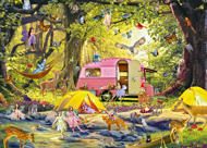 Puzzle Camping des Fées com des Amis de la Forêt