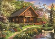 Puzzle Davison: casa de cabana de madeira