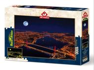 Puzzle Három híd az éjszaka fényében, Boszporusz, Törökország - 