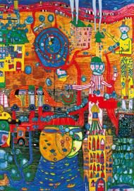 Puzzle Friedensreich Hundertwasser: The 30 Days Fax Painting, 1996