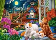Puzzle Kittens on the Roof 180