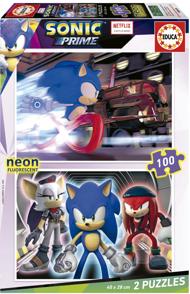 Puzzle Neon główny Sonic 2x100