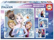 Puzzle 4in1 Frozen - ľadové kráľovstvo